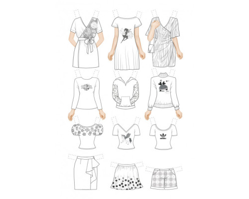 Раскраска B5, 16 л., спираль "Кукла с одеждой" 23189 (20)