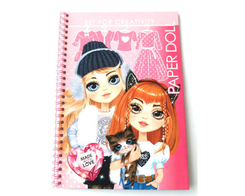 Раскраска B5, 16 л., спираль "Кукла с одеждой" 23189 (20)