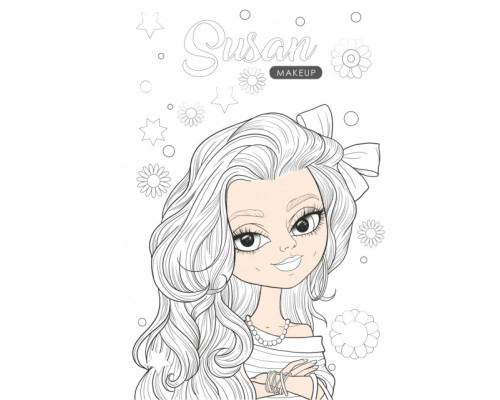 Раскраска B5, 16 л., спираль "Кукла с одеждой" 23190 (20)