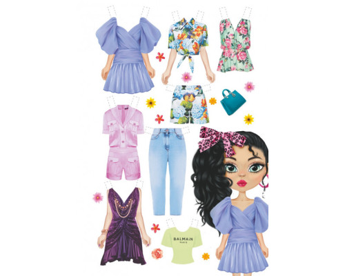 Раскраска B5, 16 л., спираль "Кукла с одеждой" 23190 (20)