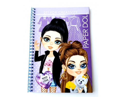 Раскраска B5, 16 л., спираль "Кукла с одеждой" 23190 (20)