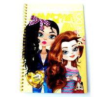 Раскраска B5, 16 л., спираль "Кукла с одеждой" 23191 (20)