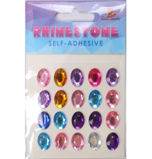 Набор страз самоклеющихся, овальные 1,4*1,0см 20шт 213835