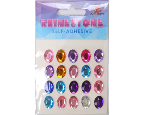Набор страз самоклеющихся, овальные 1,4*1,0см 20шт 213835