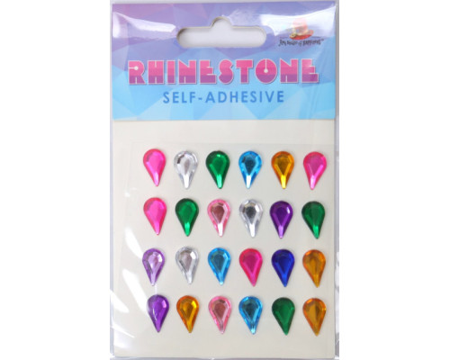 Set de strasuri autoadezive, picături 1,8*1,3 cm 24 buc 213834