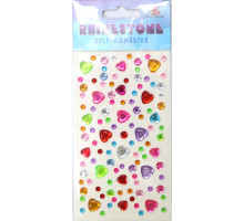 Набор страз самоклеющихся, сердечки 13*7.5см-213814