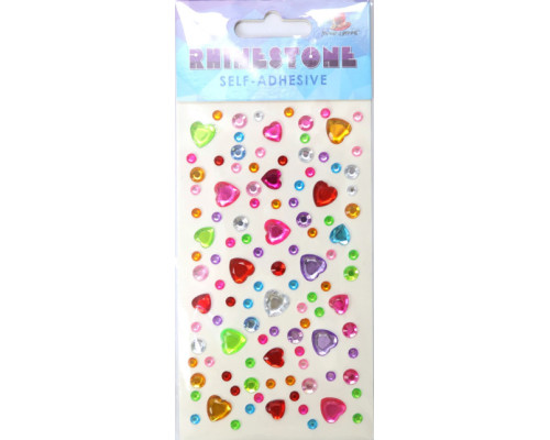 Set de strasuri autoadezive, inimi 13*7.5см-213814