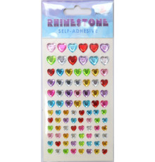 Набор страз самоклеющихся, сердечки 13*7.5см-213828