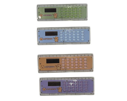 Калькулятор -линейка 8 Digit, "CAPYBARA" пастельные цвета, S8-10 (300)