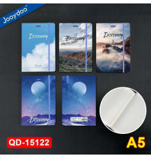 Carnet А5 96 foi, matem., coperta tare cu elastic, QD-15122 (48/96)