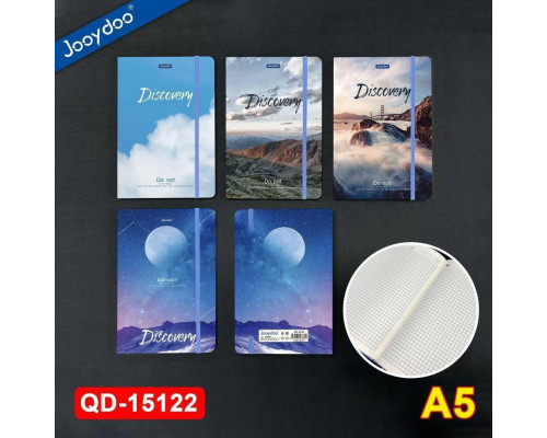 Carnet А5 96 foi, matem., coperta tare cu elastic, QD-15122 (48/96)