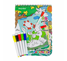 Cartea de colorat Reutilizabilă "Ratusca" + 5 Markere QD-30013 (80)