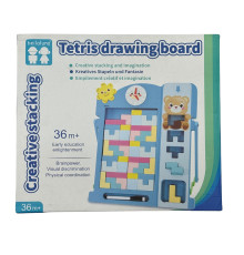 Tablă pentru copii, din lemn „Tetris” +marker 380618 (36)