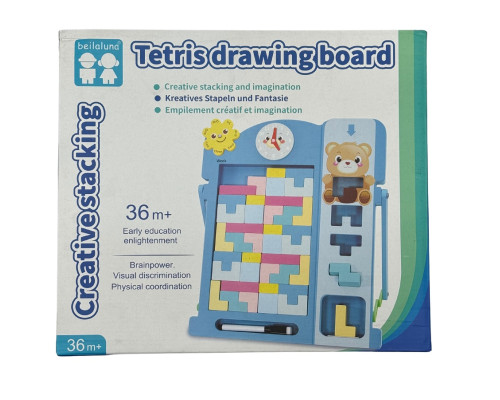 Tablă pentru copii, din lemn „Tetris” +marker 380618 (36)