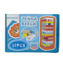 Развивающая игра «Дженга с животными»,51 деталь, 3+ S47-21 (24)