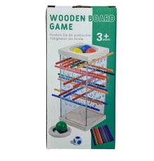 Joc educativ din lemn cu bețișoare și bile, 3+ S47-22 (40)