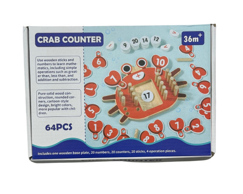 Joc educativ din lemn„Crabul Matematic” 3+ S47-25 (40)