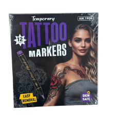 Набор маркеров для временных тату 12 цветов AW.1904 (12/1296)