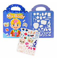 Joc Educativ cu stikere din silicon, reutilizabile «My Body» (10)