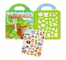 Joc Educativ cu stikere din silicon, reutilizabile «Animals» (10)