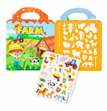 Развивающая игра c многоразовыми силиконовыми стикерами «Farm» (10)