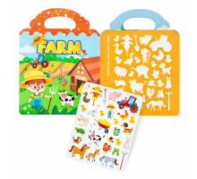 Развивающая игра c многоразовыми силиконовыми стикерами «Farm» (10)