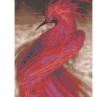 Набор для рисования по номерам 60*80 "Алая птица" 1027