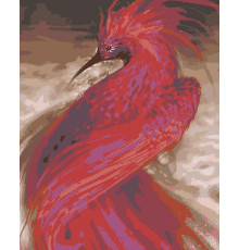 Set pictură pe numere 60*80 "Pasare rosie" 1027