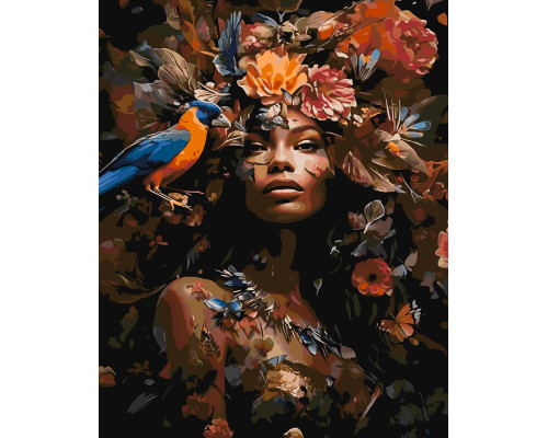 Набор для рисования по номерам 60*80 "Прекрасная тропиканка" 4665