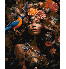 Набор для рисования по номерам 60*80 "Прекрасная тропиканка" 4665