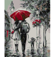 Набор для рисования по номерам 60*80 "Прогулка с собаками" 4494