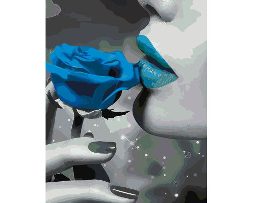 Set pictură pe numere 60*80 "Trandafir albastru" 4688