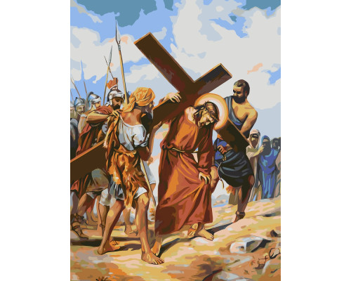 Набор для рисования по номерам 60*80"Страсти Христовы" 4138