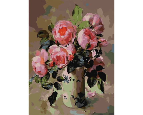 Набор для рисования по номерам 60*80 "Розовый букет" 4391