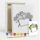 Set de pictat pe pânză pentru copii 20x25 "Flori pentru mama" +6vopsee +pensula 7052