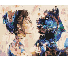 Набор для рисования по номерам 60*80 "Наедине с пумой" 1008