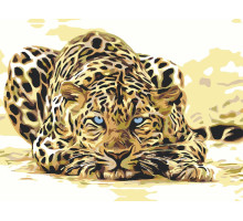Набор для рисования по номерам 60*80 "Взгляд леопарда" 1084