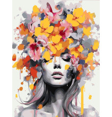 Set pictură pe numere 60*80 "Muza florilor" 3593