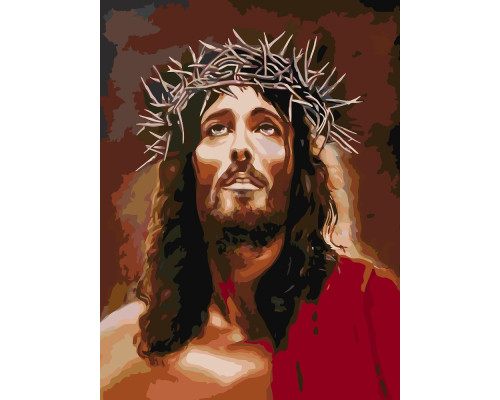 Набор для рисования по номерам 60*80 "Иисус в терновом венке" 4184