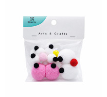 Set "Ochisori cu nas" fetru, 3-5 cm, 4 buc, asorti S18-1 (12/600)