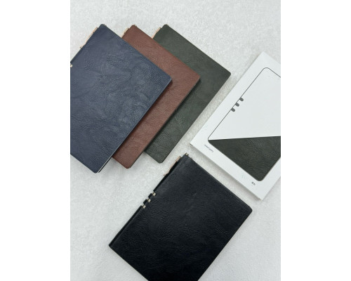 Блокнот A5 80л., клетка, ПУ, + ручка. 4 цветa, S19-56 (96)