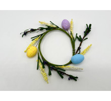 Пасхальный венок из яиц и желтых бутонов (ES-55) 19422