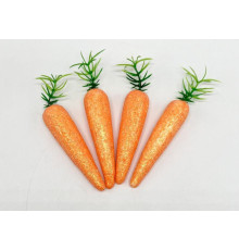 Decoratiune poliester set 4 morcovi (sclipici) ML1-121