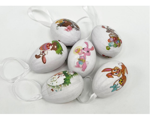 Ou decorativ polistiren set 6b (iepurasi) ML1-101