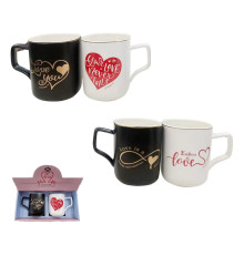 Набор 2 чашки "LOVE", h 10cm, S64-1 (24)