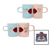 Set 2 cani "LOVE", h 11cm, S64-2 (24)