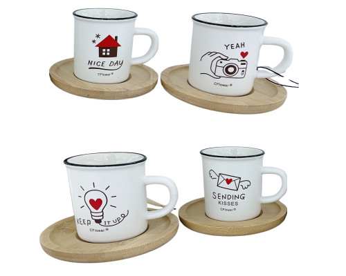 Cana h 6,5 cm,+ farfurioara S64-10 (60)