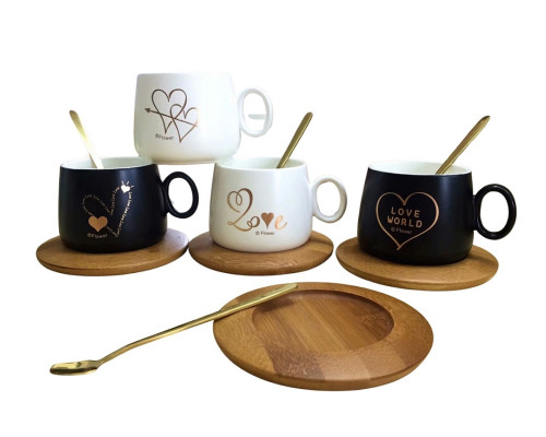 Cana h 7 cm,+ farfurioara, + lingurita S64-12 (48)