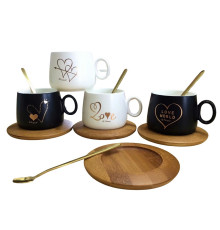 Cana h 7 cm,+ farfurioara, + lingurita S64-12 (48)