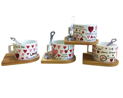 Cana h 5,5 cm,+ farfurioara, + lingurita S64-14 (72)